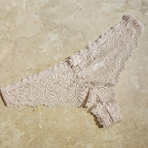 Honeydew Nude Cat Lace Brief Cut Thong Panty XL